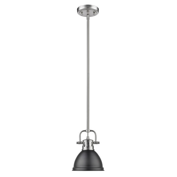 Duncan Pewter and Black Eight-Inch One-Light Mini Pendant, image 2
